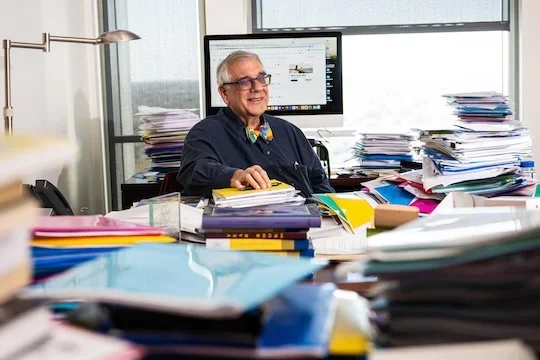 Peter Wolynes in his office
