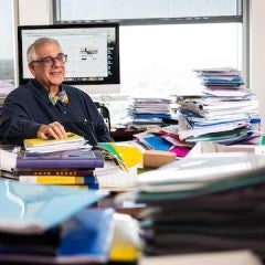 Peter Wolynes in his office